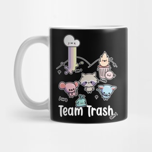 Kawaii Raccoon, Rat and Opossum, Team Trash Pastel Rainbow Mug